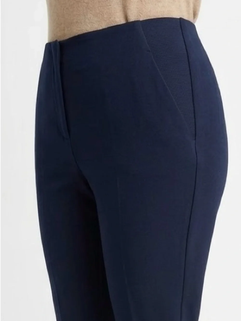 JONES NEW YORK Navy Blue Stretch Trousers Dress Pants — #164 LHP